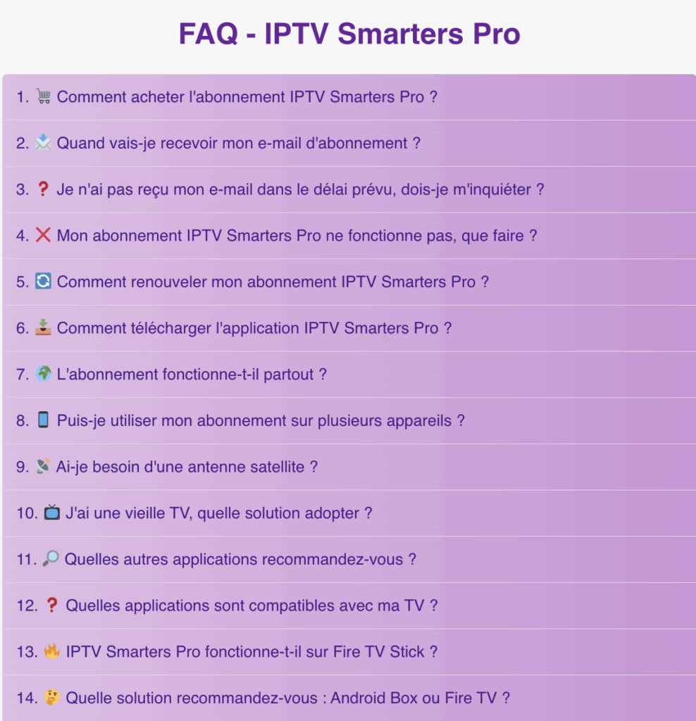 iptv smarters pro FAQ
